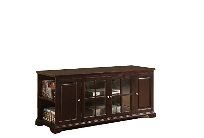 William's Home Furnishing 5184 TV Stand, 62-Inch, Brown