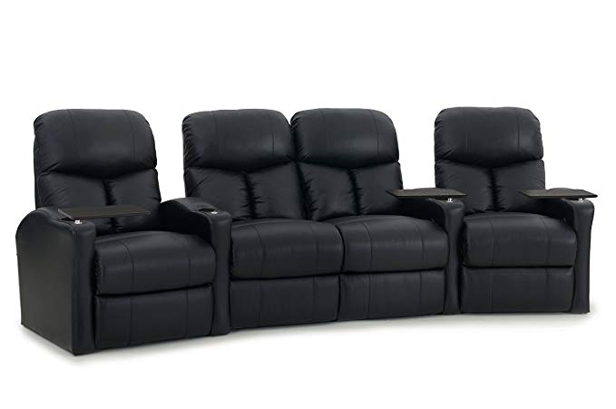 Octane Seating BOLT-R4CLM-BND-BL Octane Bolt XS400 Leather Home Theater Recliner Set (Row of 4)