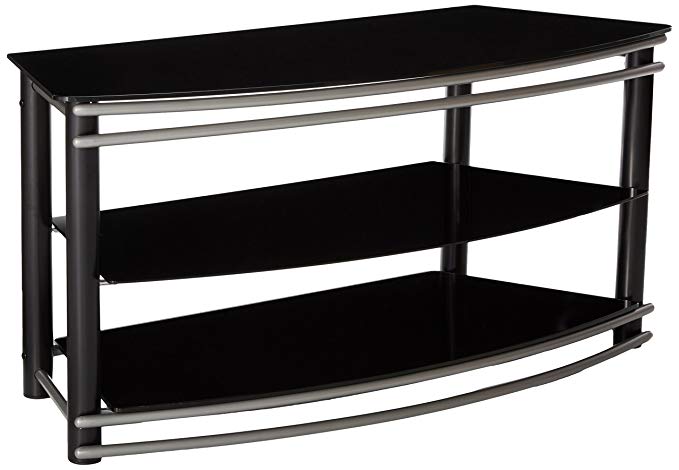 Coaster Home Furnishings 2-Tier Curved TV Console Black