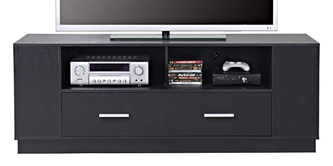 Homestar 2-Drawer TV Stand in Black