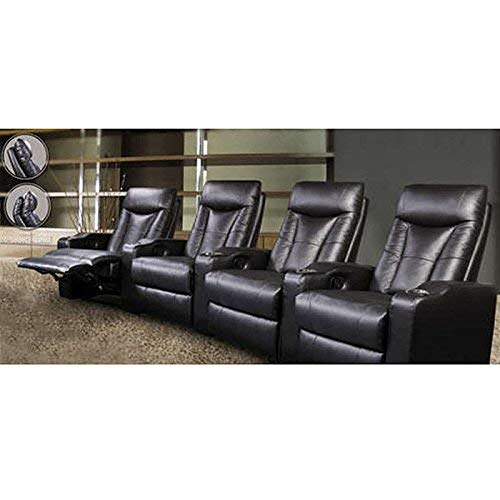 Coaster St Helena Four Seat Home Theater Set-Black (600130-4)