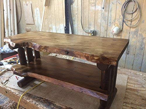 Rustic Log Pine and Cedar Tv Stand Entertainment Center (Honey Pine)