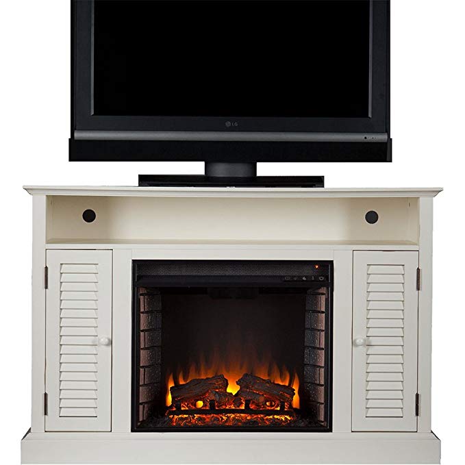 Holly & Martin Antebellum Media Electric Fireplace - Antique White