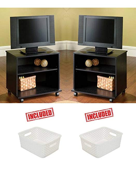 Pack of 2 Mainstays TV Cart for TVs up to 23-1/2