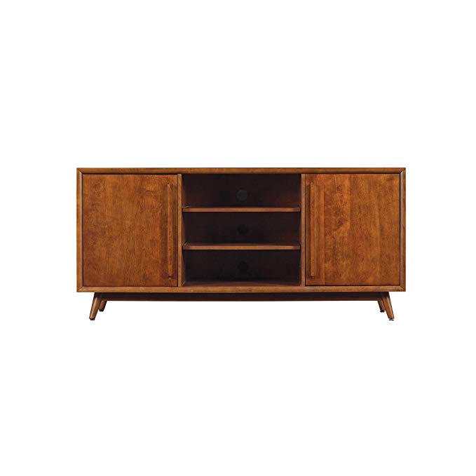 Pamari 299214 Rivara TV Stand for TVs up to 60 inches and Maximum Weight 75 lbs., Mahogany Cherry