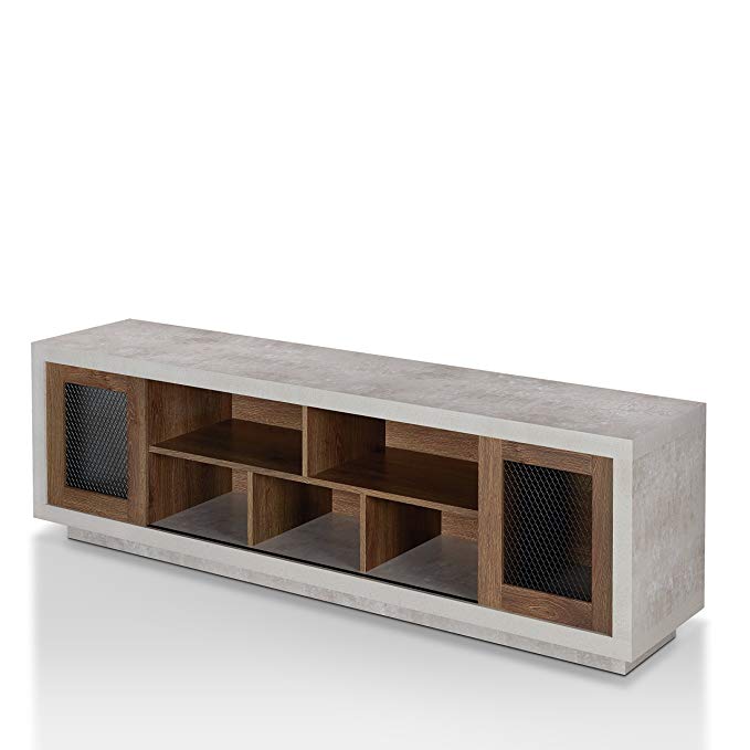 HOMES: Inside + Out FGI-1782C21 Vaike TV Stand, Distressed Walnut