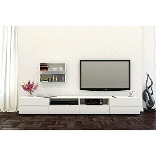 Nexera Blvd 3 Piece Entertainment Set in White