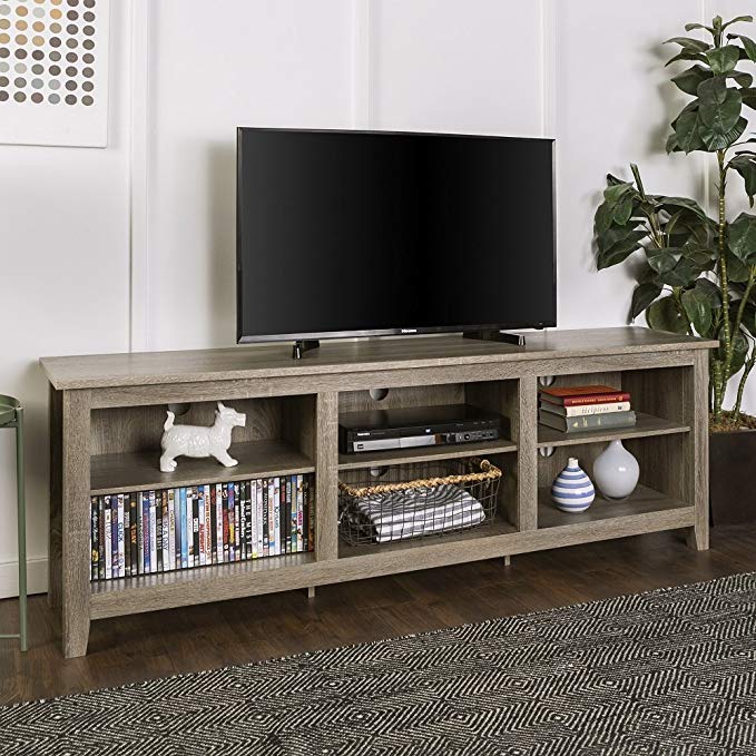 New 70 Inch Wide Driftwood Finish Television Stand