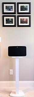 Beautiful Wood Speaker Stand Handcrafted SONOS Play 5 (2nd Generation) Made in U.S.A. Single Stand. White.