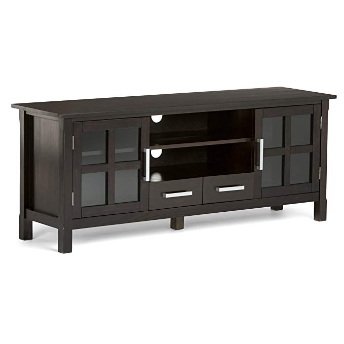 Simpli Home Kitchener Solid Wood TV Media Stand for TVs up to 66