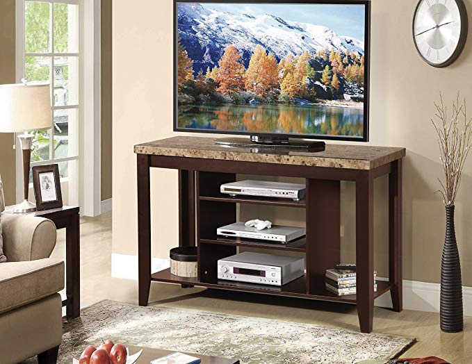 Home Source TV12360 TV Stand, Mahogany