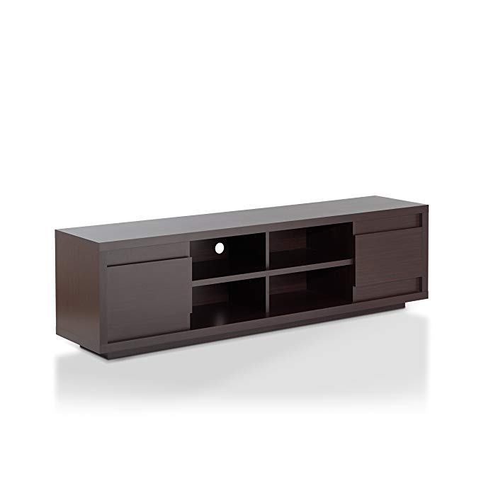 ioHOMES Kirry Multi-Storage TV Stand, Walnut