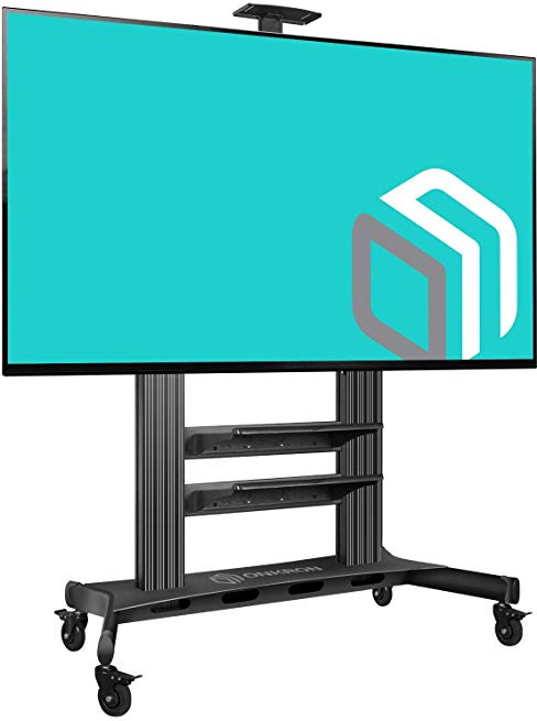 ONKRON Mobile TV Stand TV Cart for 60 to 100-Inch Flat Screens up to 300 lbs Black (TS2811)