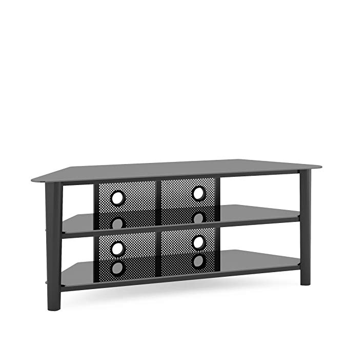 CorLiving TAL-604-T Alturas Veneer TV Stand, 60-Inch, Black Stained Wood