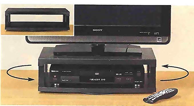 JUMBL WIDE LDC SWIVEL TV STAND,Black