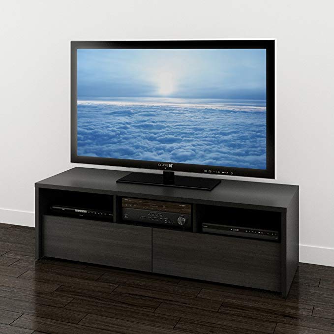 Sereni-T 60-inch TV Stand 210406 from Nexera, Black and Ebony